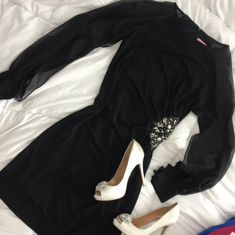 Black mesh dress